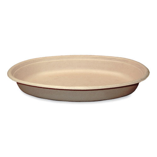 Image of World Centric® Fiber Bowls, Burrito Bowl, 32 oz, 9.7 x 5.3 x 1.6, Natural, Paper, 300/Carton