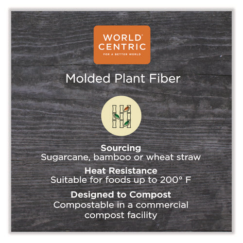 Image of World Centric® Fiber Bowls, 32 oz, 7.4 x 7.4 x 3.2, Natural, Paper, 500/Carton