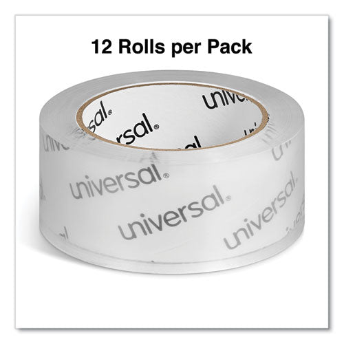 Image of Universal® Deluxe General-Purpose Acrylic Box Sealing Tape, 3" Core, 1.88" x 109 yds, Clear, 12/Pack