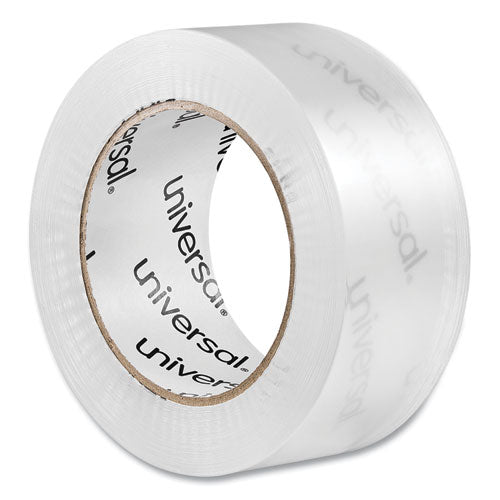 Image of Universal® Quiet Tape Box Sealing Tape, 3" Core, 1.88" x 109 yds, Clear, 6/Pack