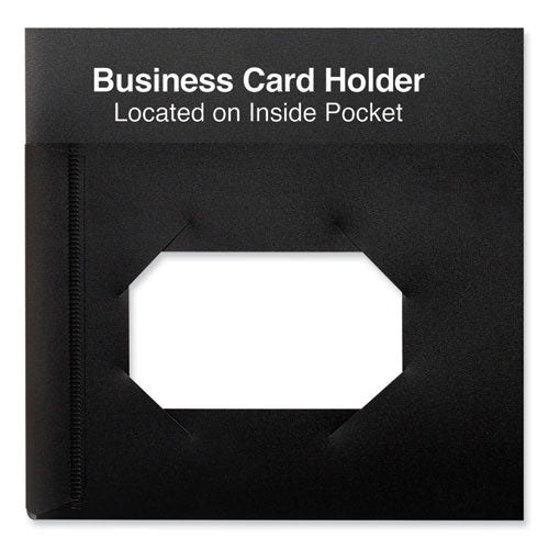 Image of Universal® Two-Pocket Plastic Folders, 100-Sheet Capacity, 11 X 8.5, Black, 10/pack