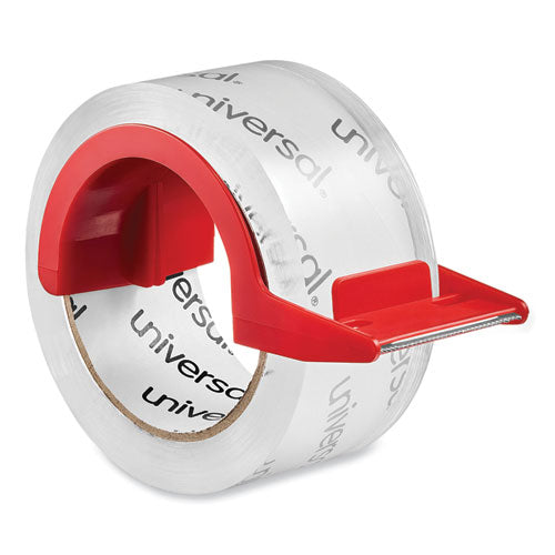 Image of Universal® Heavy-Duty Acrylic Box Sealing Tape With Dispenser, 3" Core, 1.88" X 54.6 Yds, Clear, 2/pack