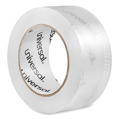 Image of Universal® Deluxe General-Purpose Acrylic Box Sealing Tape, 2 mil, 3" Core, 1.88" x 109 yds, Clear, 6/Pack