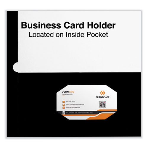 Image of Universal® Laminated Two-Pocket Folder, Cardboard Paper, 100-Sheet Capacity, 11 X 8.5, Black, 25/box