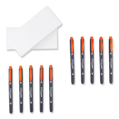 Image of Tombow® Mono® Edge Highlighters, Red Ink, Chisel/Bullet Tip, Red Barrel, 10/Box