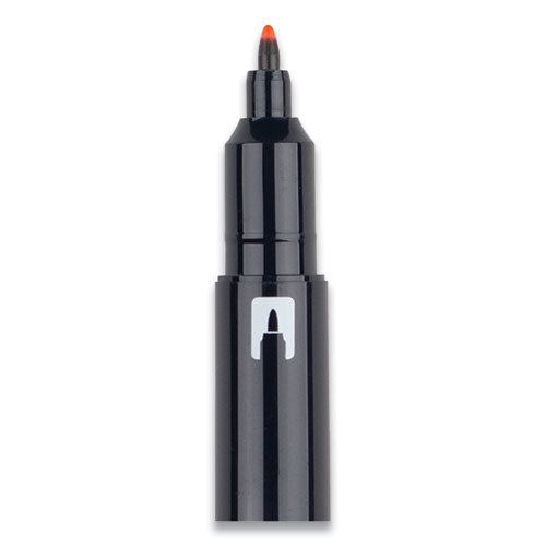Image of Tombow® Mono® Edge Highlighters, Red Ink, Chisel/Bullet Tip, Red Barrel, 10/Box