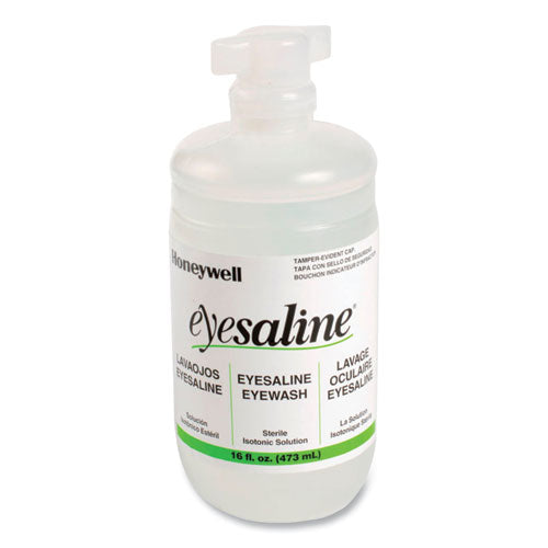 Image of Honeywell Double Bottle Sterile Saline Eye Wash Wall Station, 16 oz Bottles, 2 Bottles/Station, 4 Stations/Carton