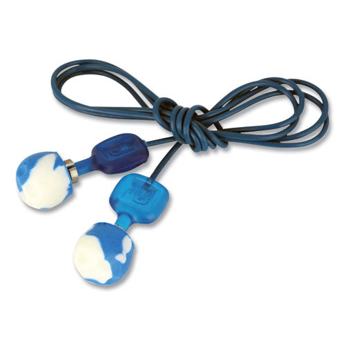 Image of Howard Leight® by Honeywell TrustFit Trak Detectable Reusable Corded Foam Earplugs, One Size Fits Most, 29 dB NRR, Blue, 1,000/Carton