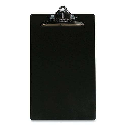 Image of Saunders Aluminum Clipboard, 1" Clip Capacity, Holds 8.5 x 14 Sheets, Black