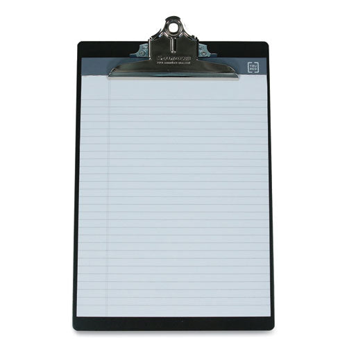 Image of Saunders Aluminum Clipboard, 1" Clip Capacity, Holds 8.5 x 11 Sheets, Black