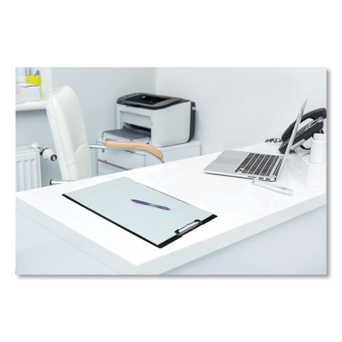 Image of Saunders Aluminum Clipboard, 1" Clip Capacity, Holds 8.5 x 14 Sheets, Black