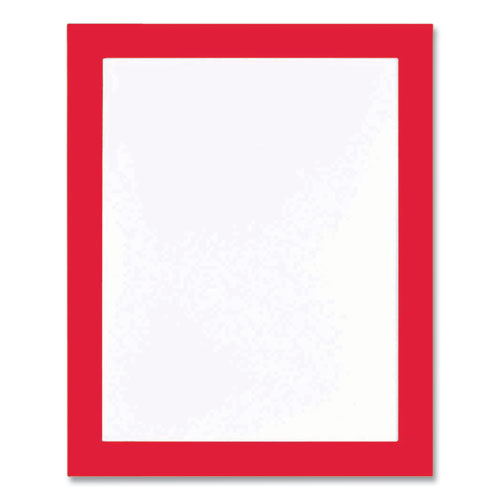 Image of deflecto® Self Adhesive Sign Holders, 11 x 17 Insert, Clear with Red Border, 2/Pack