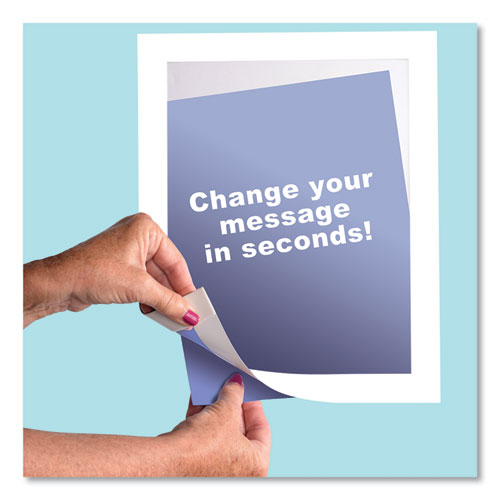 Image of deflecto® Self Adhesive Sign Holders, 11 x 17, Clear with White Border, 2/Pack