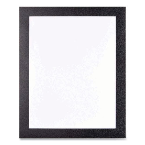 Image of deflecto® Self Adhesive Sign Holders, 11 x 17 Insert, Clear with Black Border, 2/Pack