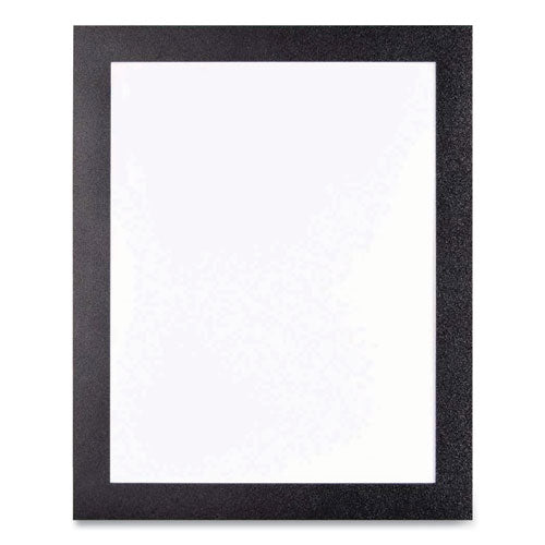 Image of deflecto® Self Adhesive Sign Holders, 8.5 x 11 Insert, Clear with Black Border, 2/Pack