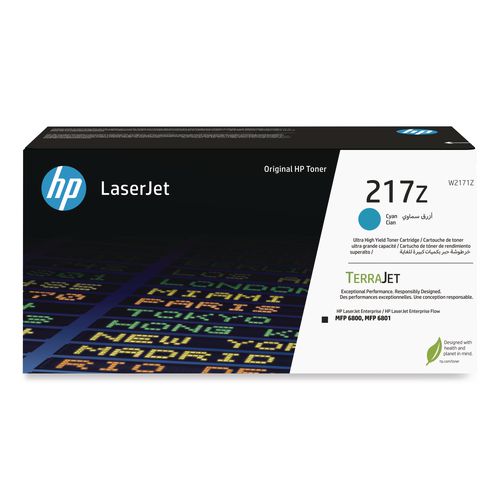 Image of HP HP 217Z (W2171Z) Ultra High-Yield Cyan Original LaserJet Toner Cartridge