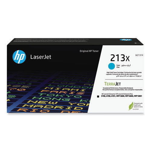 Image of HP HP 213X (W2131X) High-Yield Cyan Original LaserJet Toner Cartridge