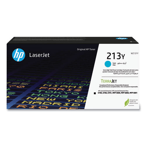 Image of HP HP 213Y (W2131Y) Extra High-Yield Cyan Original LaserJet Toner Cartridge