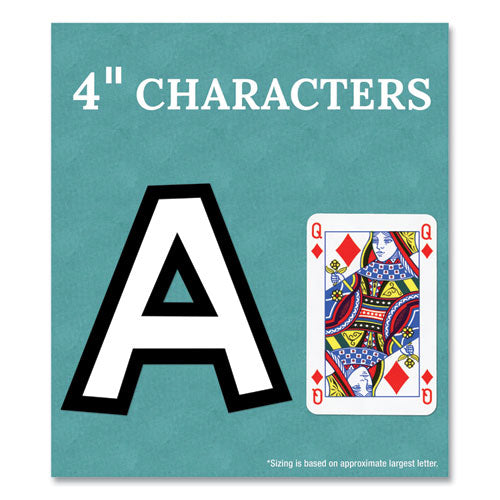 Image of Carson-Dellosa Education EZ Letter Combo Packs, 4" Tall, White Characters, Black Background, 219 Pieces