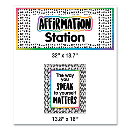 Image of Carson-Dellosa Education Motivational Bulletin Board Sets, Affirmation Station, 13.8" x 16", Multicolor, 32/Set
