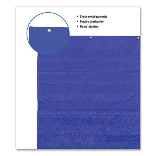 Image of Carson-Dellosa Education Complete Calendar and Weather Pocket Chart, 51 Pockets, 26 x 37.25, Blue