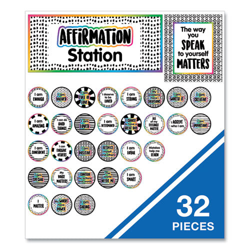 Image of Carson-Dellosa Education Motivational Bulletin Board Sets, Affirmation Station, 13.8" x 16", Multicolor, 32/Set