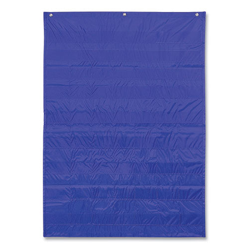 Image of Carson-Dellosa Education Complete Calendar and Weather Pocket Chart, 51 Pockets, 26 x 37.25, Blue