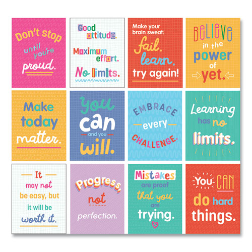 Image of Carson-Dellosa Education Mini Posters, Growth Mindset Quotes, 8.5 x 11, 12/Set