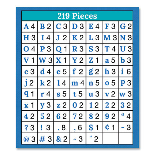 Image of Carson-Dellosa Education EZ Letter Combo Packs, 4" Tall, White Characters, Black Background, 219 Pieces