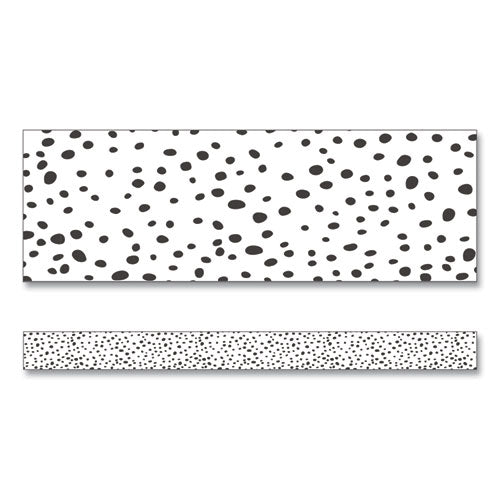 Image of Carson-Dellosa Education Straight Borders, Dotted, 3" x 3 ft, Black/White, 12/Pack