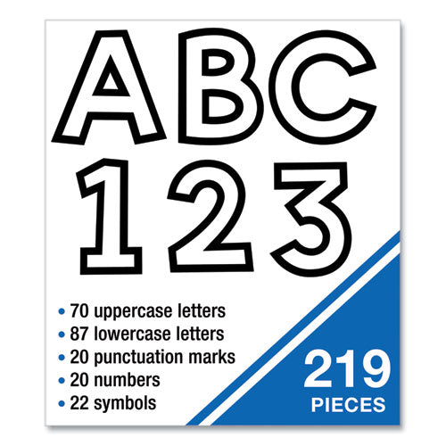 Image of Carson-Dellosa Education EZ Letter Combo Packs, 4" Tall, White Characters, Black Background, 219 Pieces