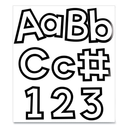 Image of Carson-Dellosa Education EZ Letter Combo Packs, 4" Tall, White Characters, Black Background, 219 Pieces