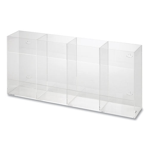 Image of Kantek Quad Glove Dispenser, 10.5 x 4 x 21.25, Clear