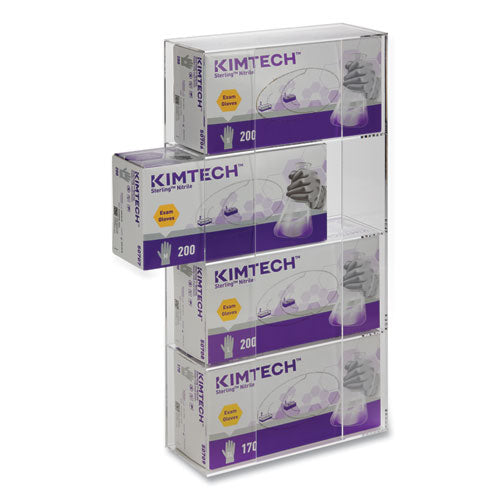 Image of Kantek Quad Glove Dispenser, 10.5 x 4 x 21.25, Clear