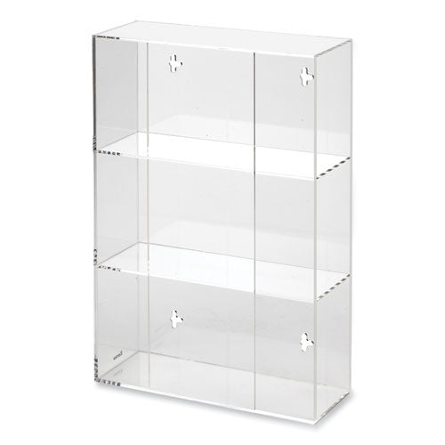 Image of Kantek Triple Glove Dispenser, 10 x 4 x 16, Clear
