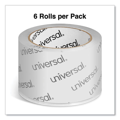 Image of Universal® Extra-Wide Moving and Storage Packing Tape, 3" Core, 2.83" x 54.7 yd, Clear, 6/Pack