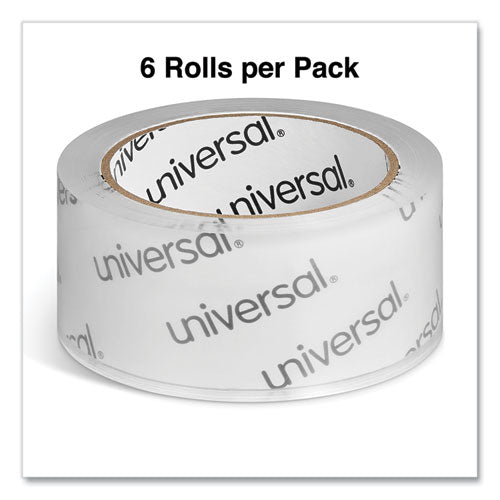 Image of Universal® Moving and Storage Packing Tape, 3" Core, 1.88" x 54.6 yd, Clear, 6/Pack
