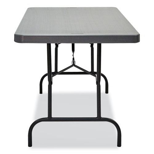 Image of Iceberg IndestrucTable Commercial Folding Table, Rectangular, 60" x 30" x 29", Charcoal Top, Charcoal Base/Legs