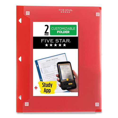Image of Five Star® Two-Pocket Portfolio Clear View, 11" x 8.5", Randomly Assorted