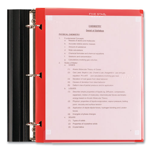 Image of Five Star® Two-Pocket Portfolio Clear View, 11" x 8.5", Randomly Assorted