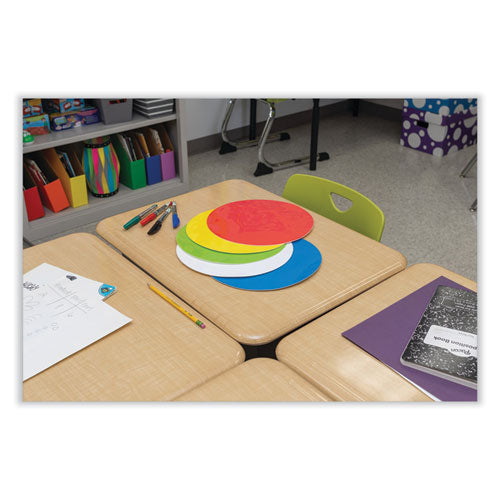 Image of Pacon® Self Stick Dry Erase Circles, 10" x 10", Assorted Surface, 10/Pack