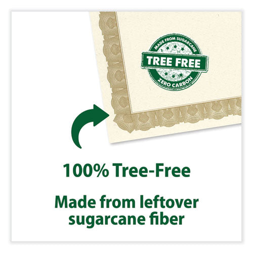 Image of Geographics® Tree Free Award Certificates, 8.5 x 11, Natural with Gold Braided Border, 15/Pack
