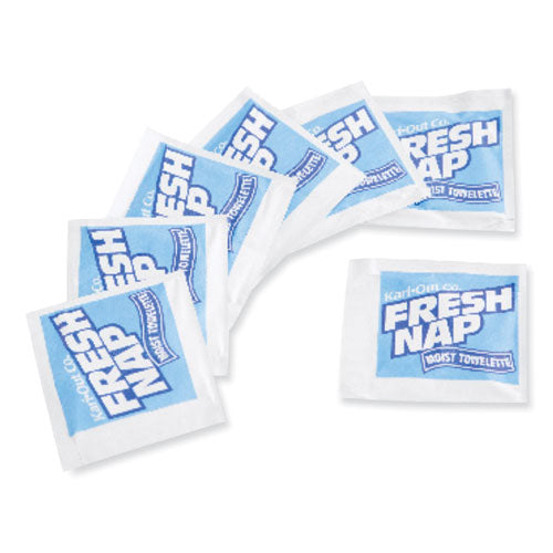 Image of Kari-Out® Fresh Nap Moist Towelettes, Individually Wrapped, 7 x 5, Citrus Scent, 1,000/Carton