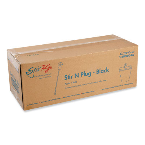 Image of AmerCareRoyal® Beverage Plugs, Black, 200/Box, 10 Boxes/Carton