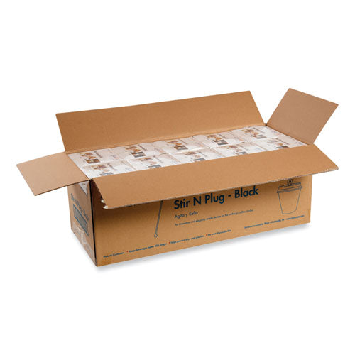 Image of AmerCareRoyal® Beverage Plugs, Black, 200/Box, 10 Boxes/Carton