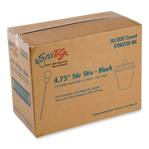 Image of AmerCareRoyal® Beverage Plugs, 4.75", Black 2,000/Carton