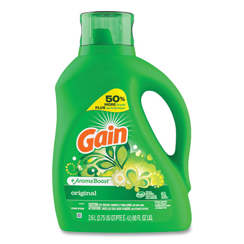 Image of Gain® Liquid Laundry Detergent, Gain Original Scent, 88 oz Pour Bottle, 4/Carton