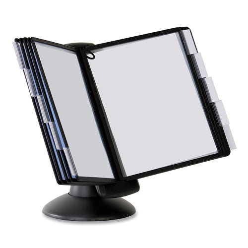 Image of Durable® Sherpa Motion Desk Reference System, 10 Panels, Black Borders
