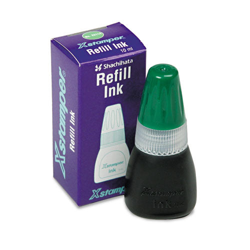 Image of Xstamper® Refill Ink for Xstamper Stamps, 10 mL Bottle, Green