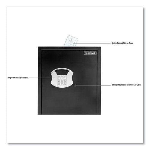 Image of Honeywell Digital Steel Security Safe with Drop Slot, 15 x 7.8 x 22, 2.87 cu ft, Black